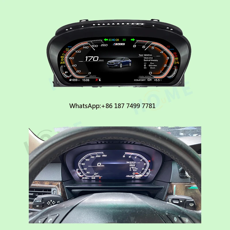 

Car LCD Digital Dashboard Panel Instrument Cluster Cock Speedometer for . 5 Series E60 E61 E63 E64 2003 - 2009 . Carplay