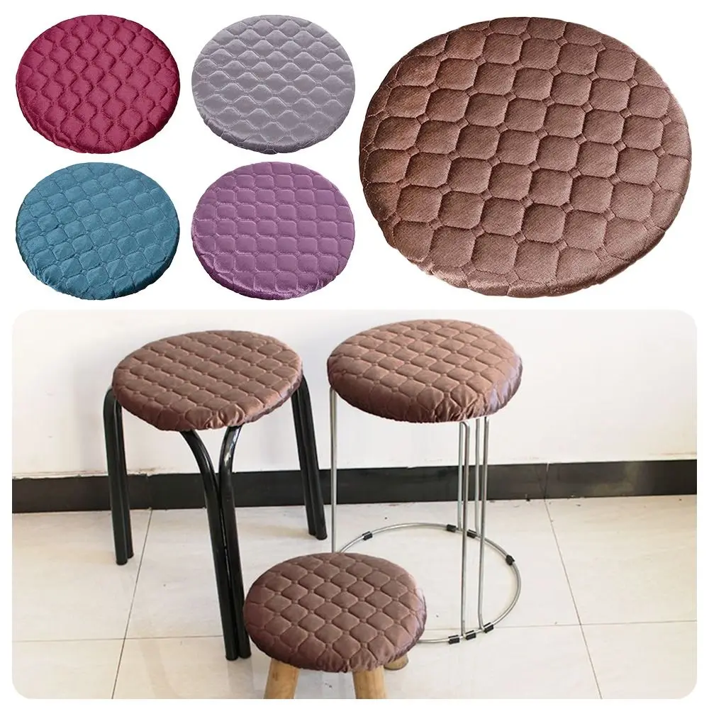 

Утолщенные чехлы на табуреты из льняной ткани, эластичные однотонные чехлы на барную стойку, мягкие антигрязные чехлы на обеденные табуретки, универсальные