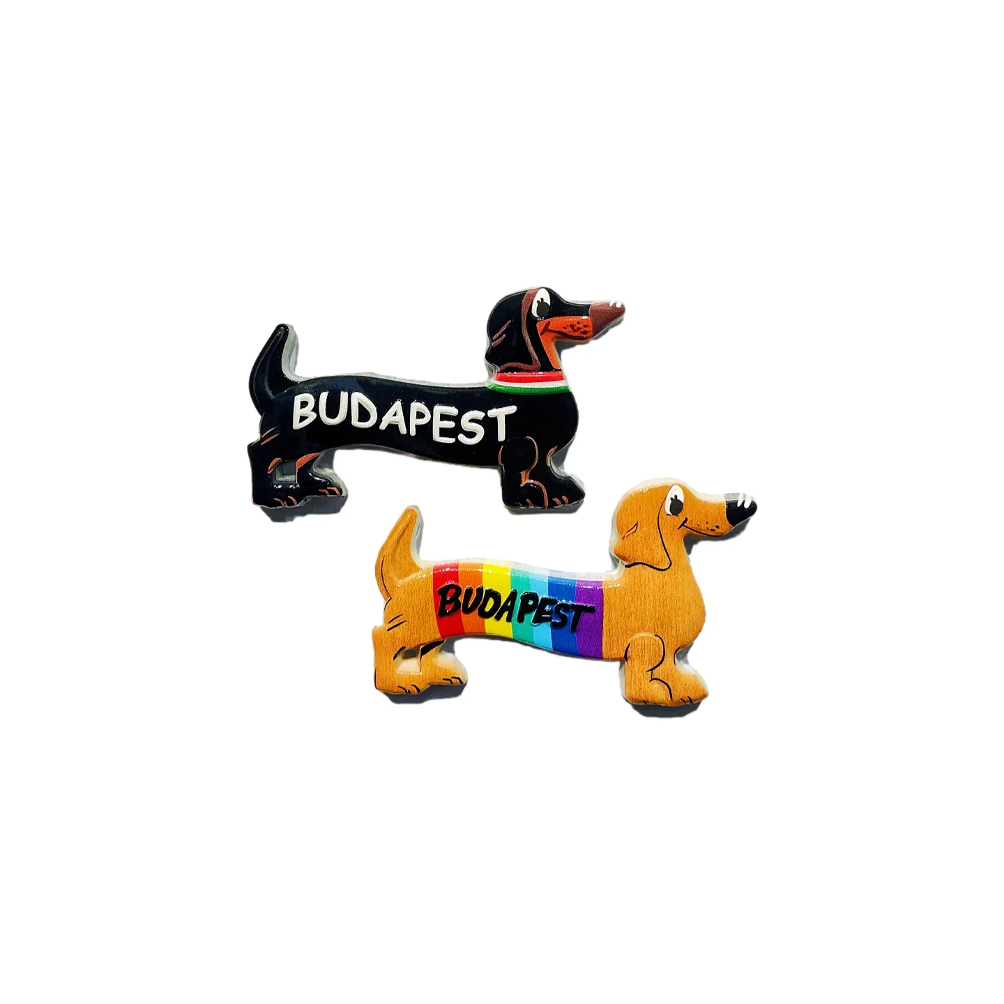 Hungary Budapest Travel Souvenir Creative High-Quality 3D Dachshund Decorative Magnet Refrigerator Sticker Gift