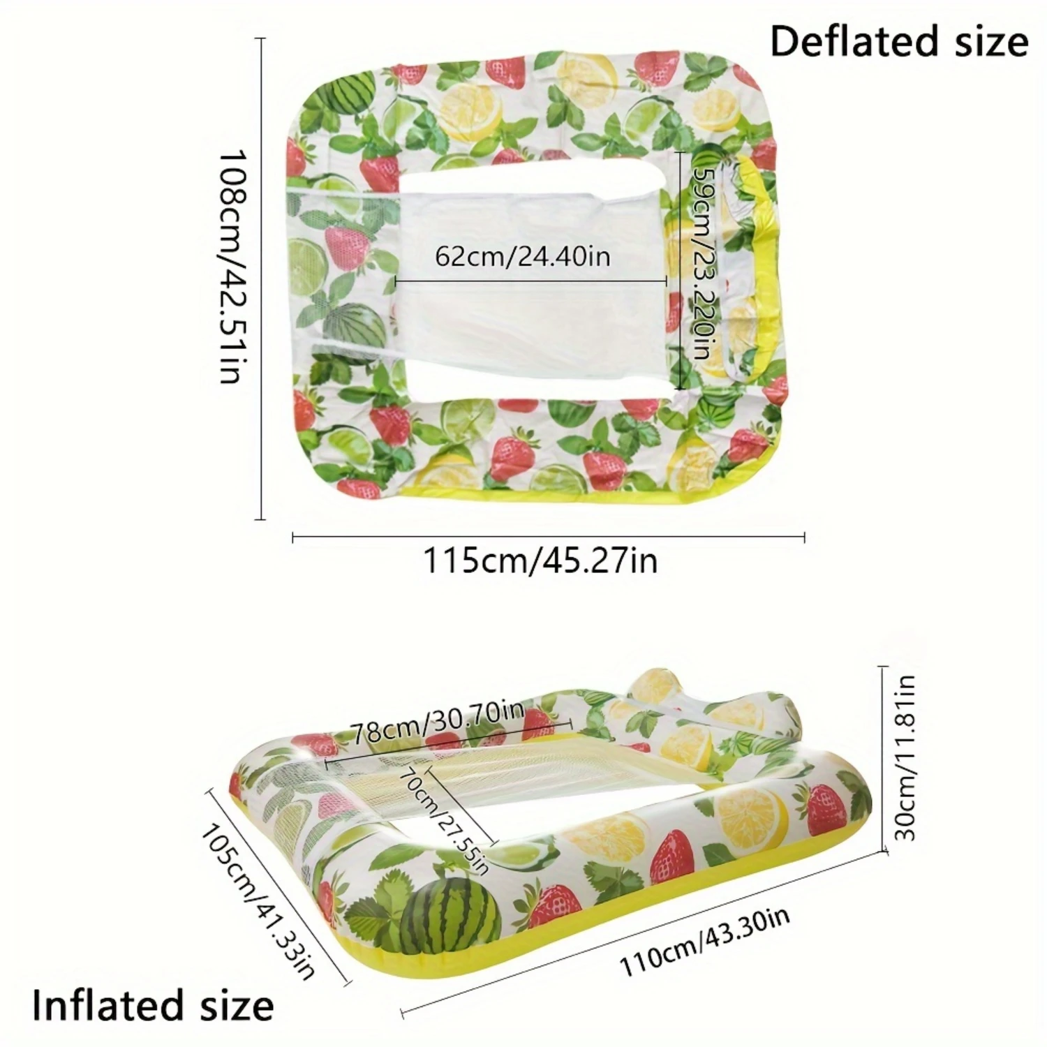 1pc Inflatable Leaf Square Lounge Chair Float For Adults - Comfortable Adult Lounge Chair, With Backrest, Perfect For Lake And B