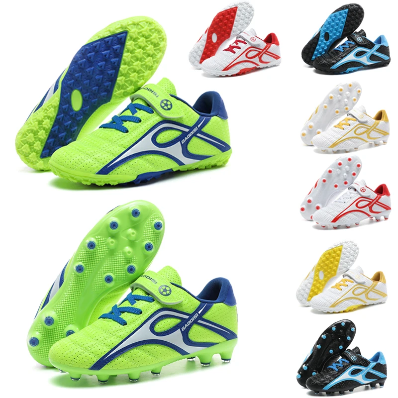 

Hot Sale Children Football Shoes Magic Tape Children's Football Shoes with Long Nails wear-resistant Training Competition Shoe