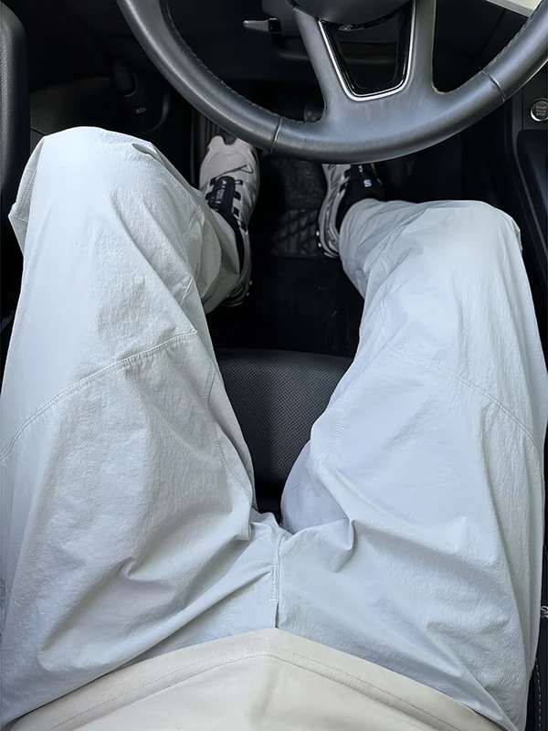 

ay Ice Silk Soft ell Cargo Pants Men's Summer Lightweight Deconstructed Tee-Proof Casual Pants American Qui Dry Workwear