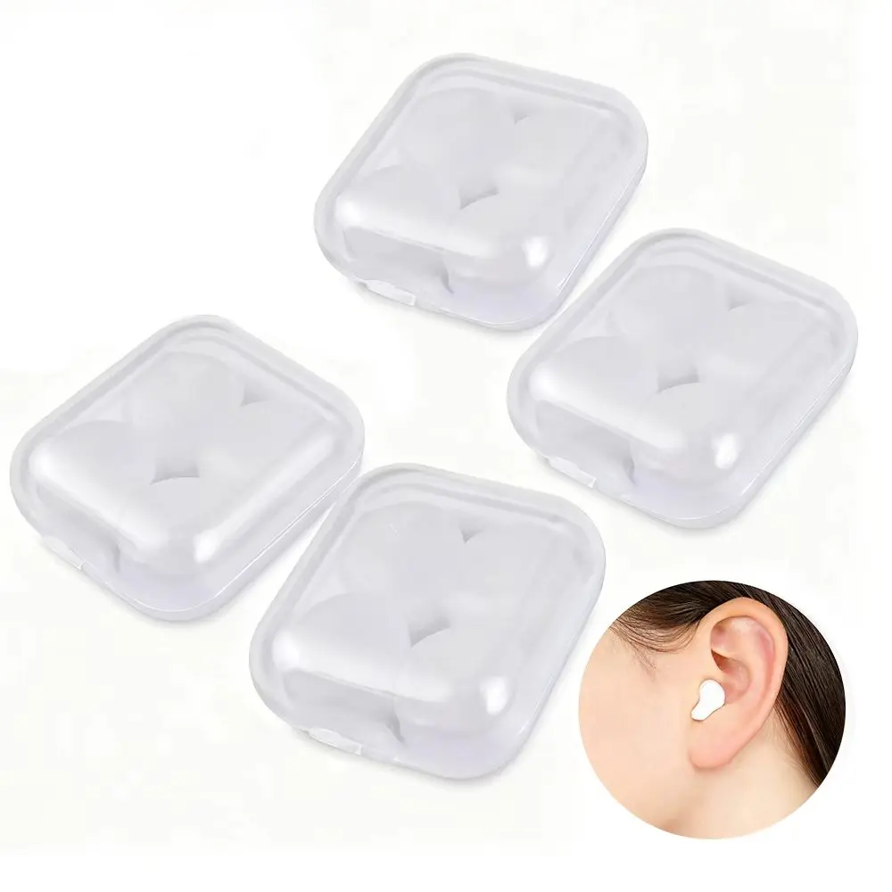 

8/16pcsSoft Silicone Earplugs Wax Ear Plugs Reusable Noise Cancelling Waterproof Earbuds for Sleeping Swimming Traveling Working