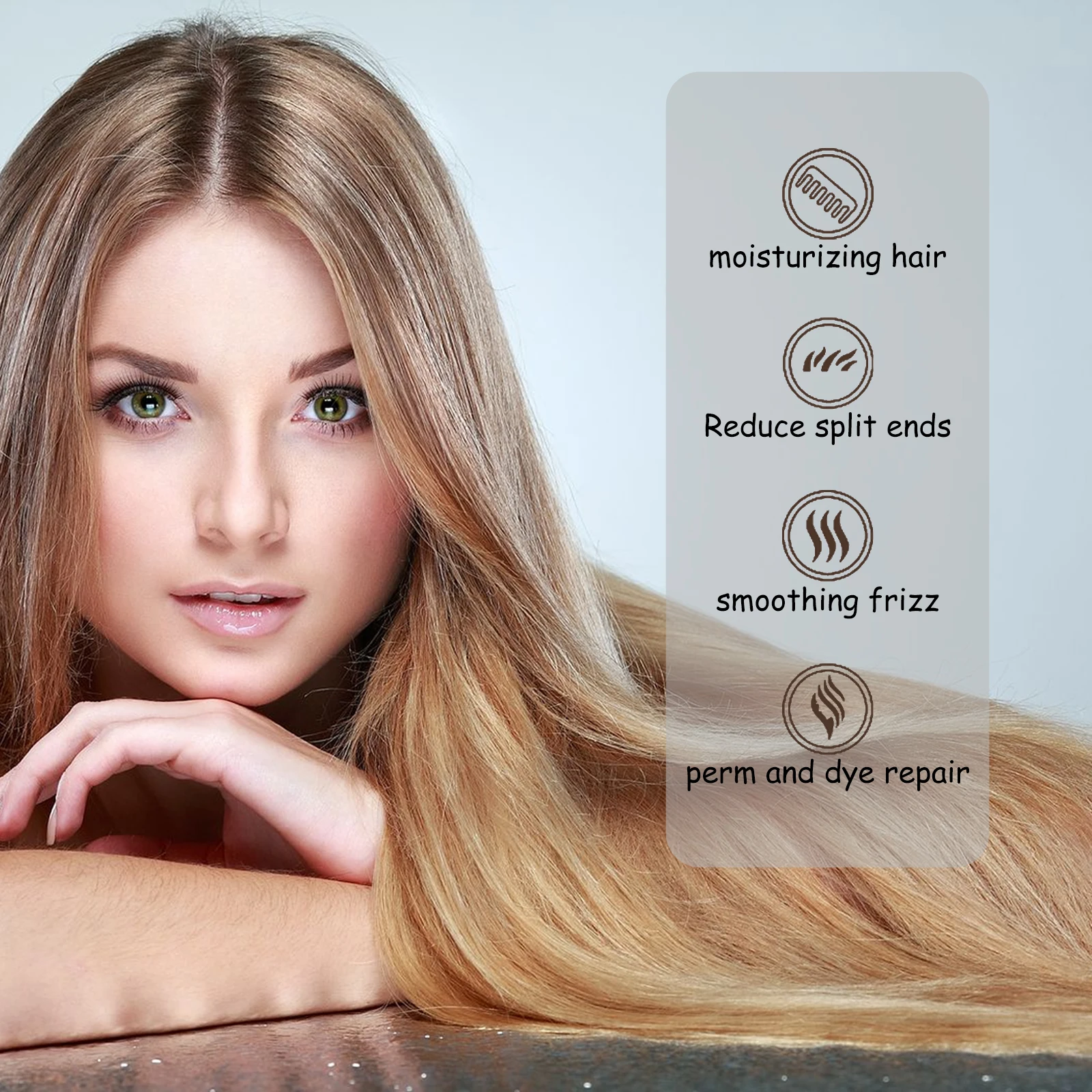 زيت الشعر يقلل بشكل فعال من التجعد ويخلق شعرًا ناعمًا حريريًا ويقوي الجذور، مصل أساسي مغذي لفروة الرأس والخيوط #4