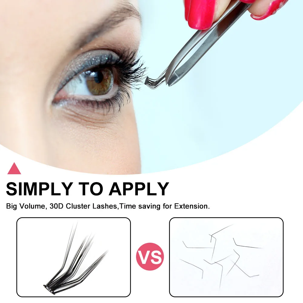 Premium 30D L Curl Cluster przedłużanie rzęs Foxy Eyes Cat Look naturalne pojedyncze rzęsy pęczki narzędzie do makijażu rzęsy rzęski