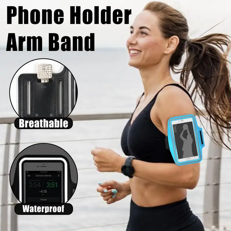 Держатель для телефона на руку для бега, водонепроницаемый браслет на руку для телефона, светоотражающая регулируемая легкая противоударная сумка для хранения