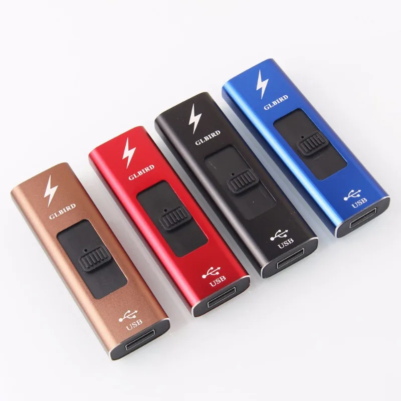 Newest USB Charging Push-up Pulse Arc Lighter Outdoor Windproof Men's Smoking Gadget Gift Cigarette Lighter Smoke Accessories