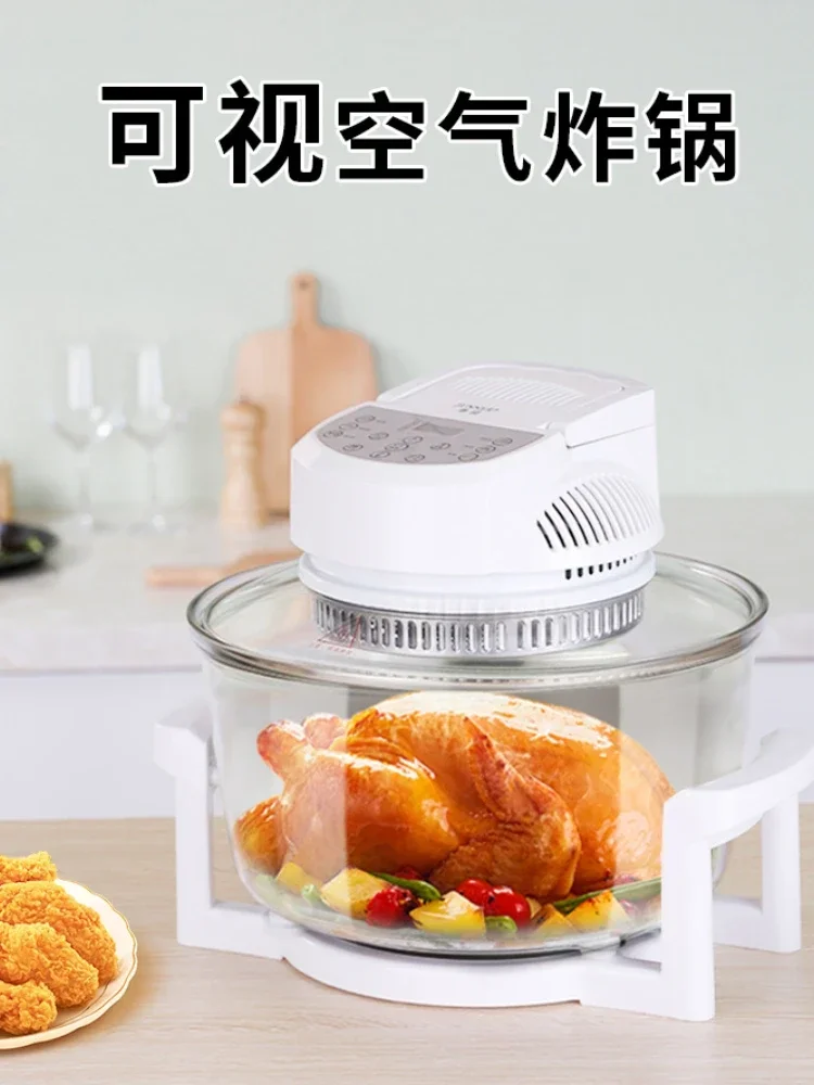 household large-capacity visual air fryer intelligent fully automatic oven all-in-one baked sweet potato oilfree light wave oven