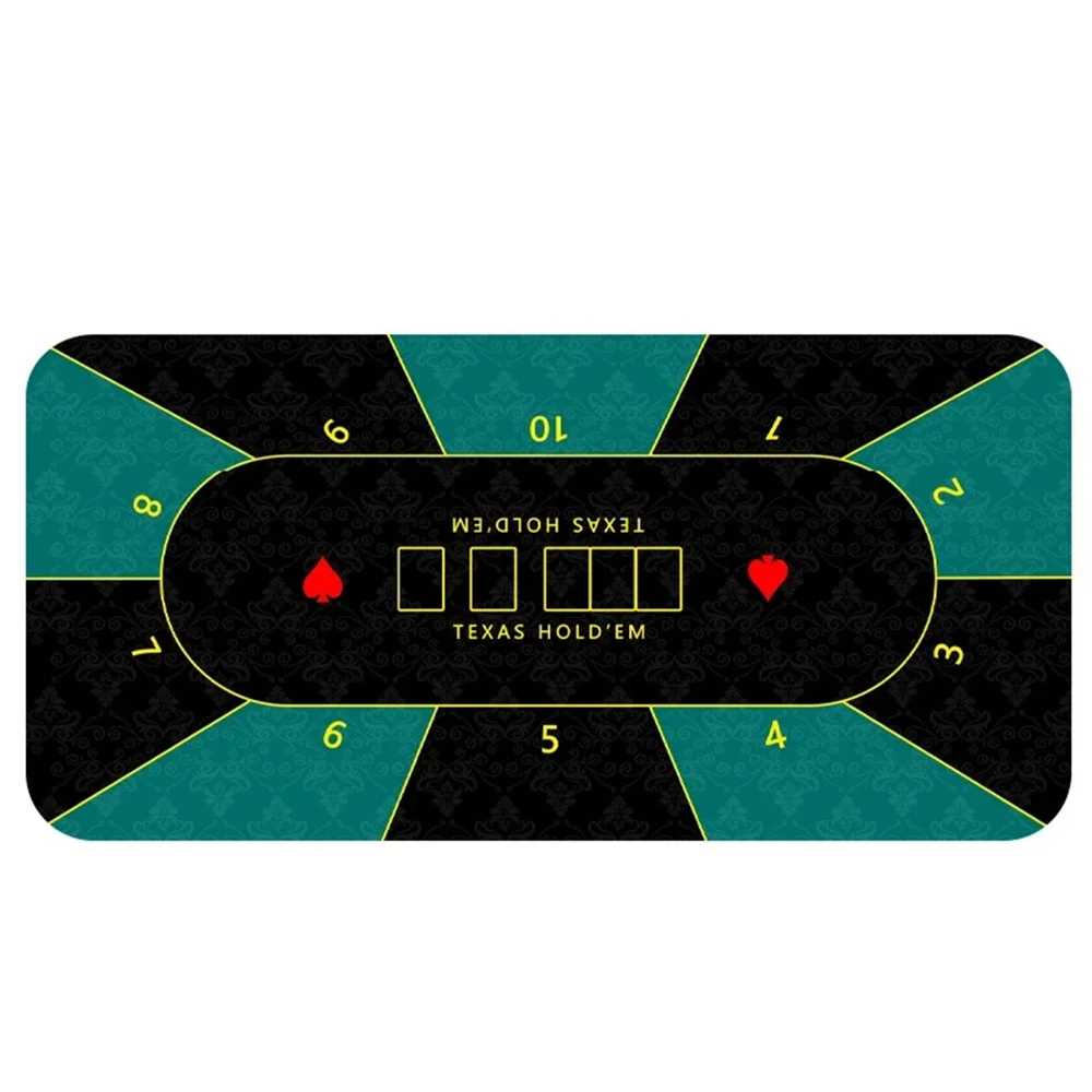 

Коврик для стола Texas Hold'em, резиновый скатерть для казино, 10 игроков, скатерть для покера, противоскользящие коврики для покера, скатерть для настольных игр для маджонга