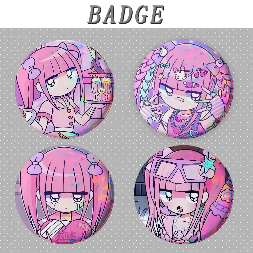 Cartoon Menhera Chan Cute Badges Tinplate Soft Button Pin Brooch Metal Badge Custom Jewelry Accessories Hat Bag Lapel