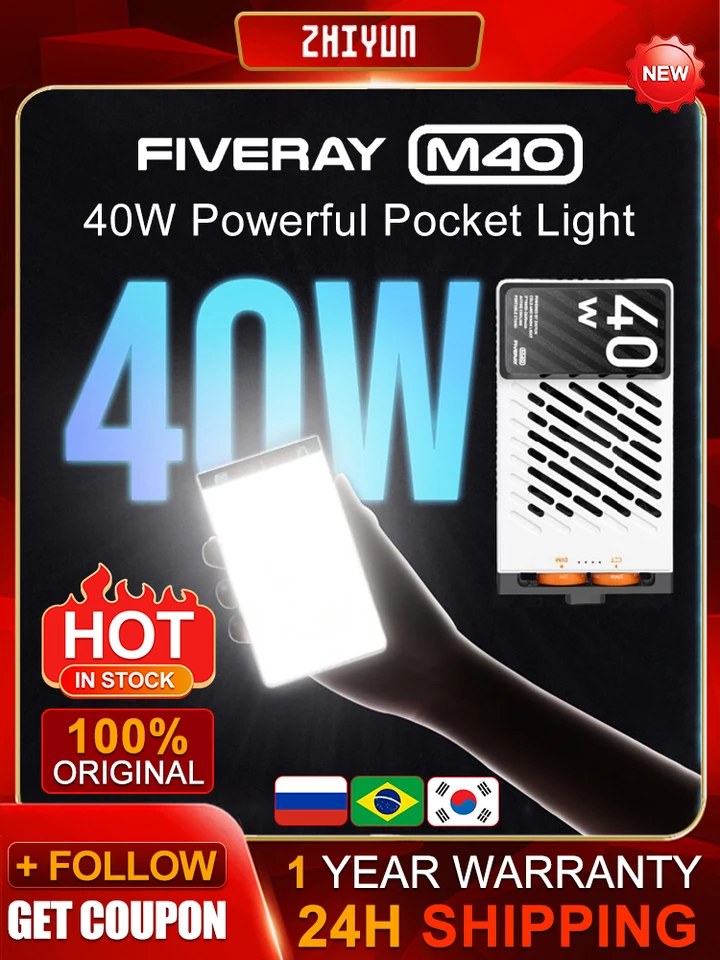 ZHIYUN FIVERAY M40 40W Led Lights Handheld Pocket Light Photo