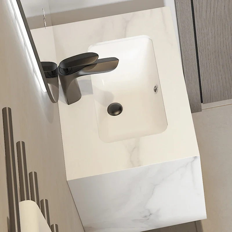 Slate small apartment, very narrow basin, mini wall-mounted basin, integrated wash basin, small size wash basin