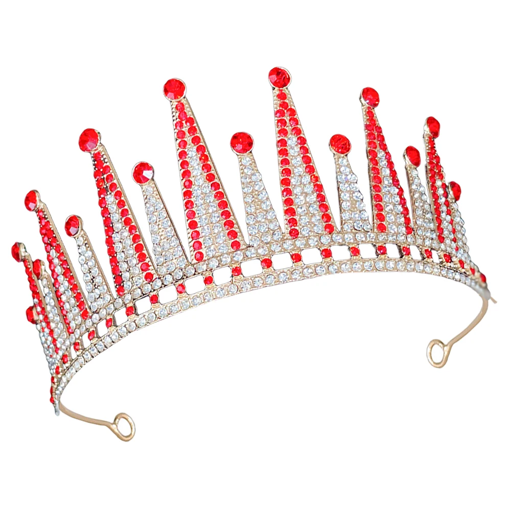 

Rhinestone Crown Headpiece Zinc Alloy Bridal Tiara For Wedding Birthday Prom Bride Women Pageant Hair Accessory