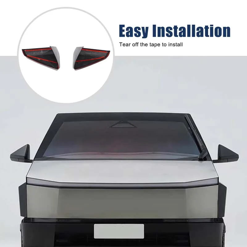 

For Tesla Cybertruck 2024+ Real Carbon Fiber Car Exterior Mirror Cover Decoration Sticker Car Protection Accessories