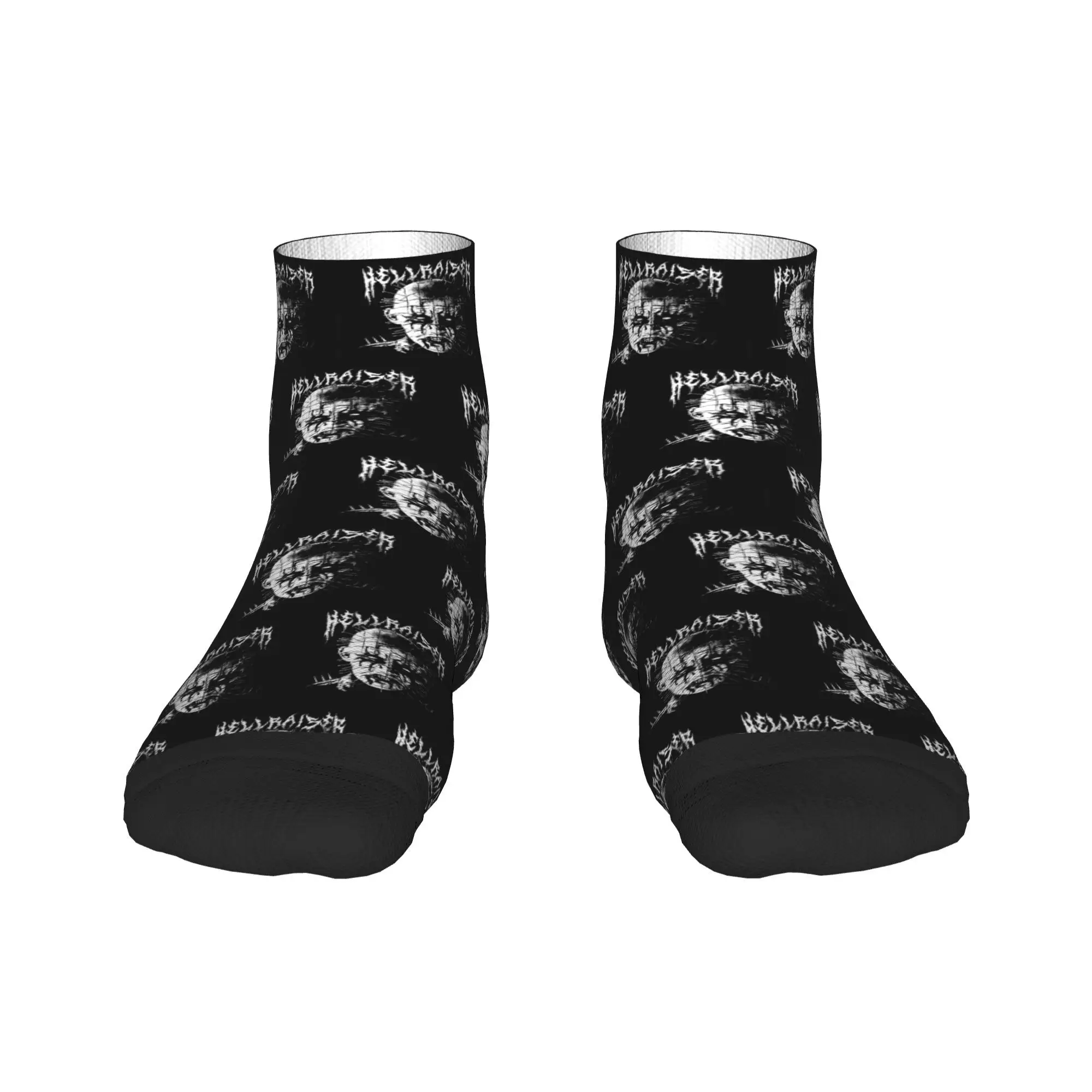 

Black Metal Pinhead Graphic Socks Harajuku Sweat Absorbing Stockings All Season Socks Accessories for Man's Woman's Gifts