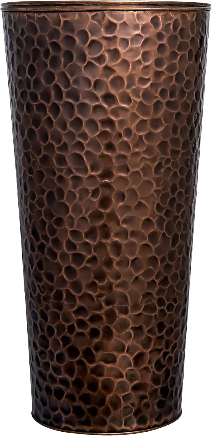 

Large Tall Planter Pot Outdoor Indoor Copper Flower Decorative Weather Resistant Garden Deck Patio GAR568