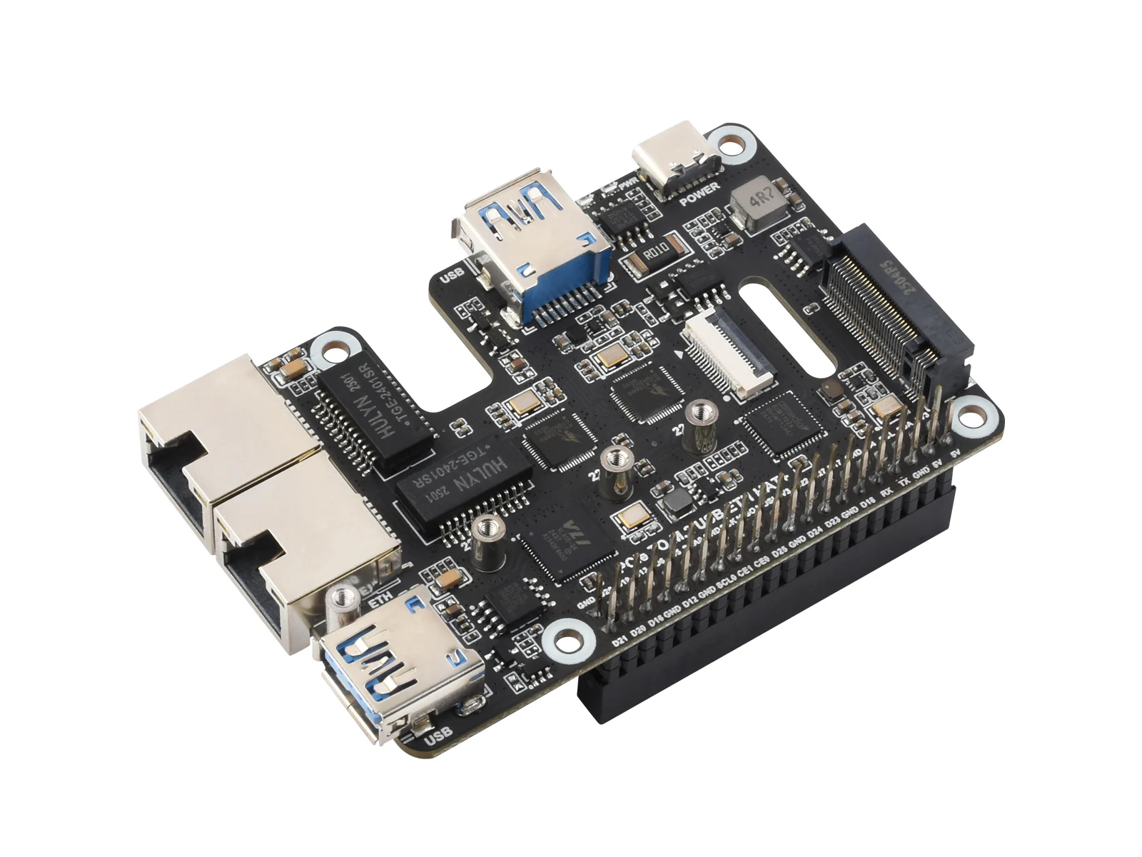 pcie-to-usb-32-gen1-25g-eth-m2-nvme-adapter-for-raspberry-pi-5-supports-nvme-protocol-m2-solid-state-drive