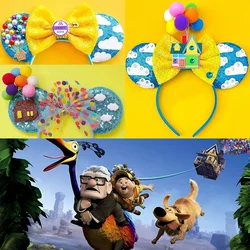 Disney Up Ear fasce per adulti orecchie di topolino fasce per capelli fiocchi per donna accessori per capelli bambino bambini copricapo ragazze regali per feste