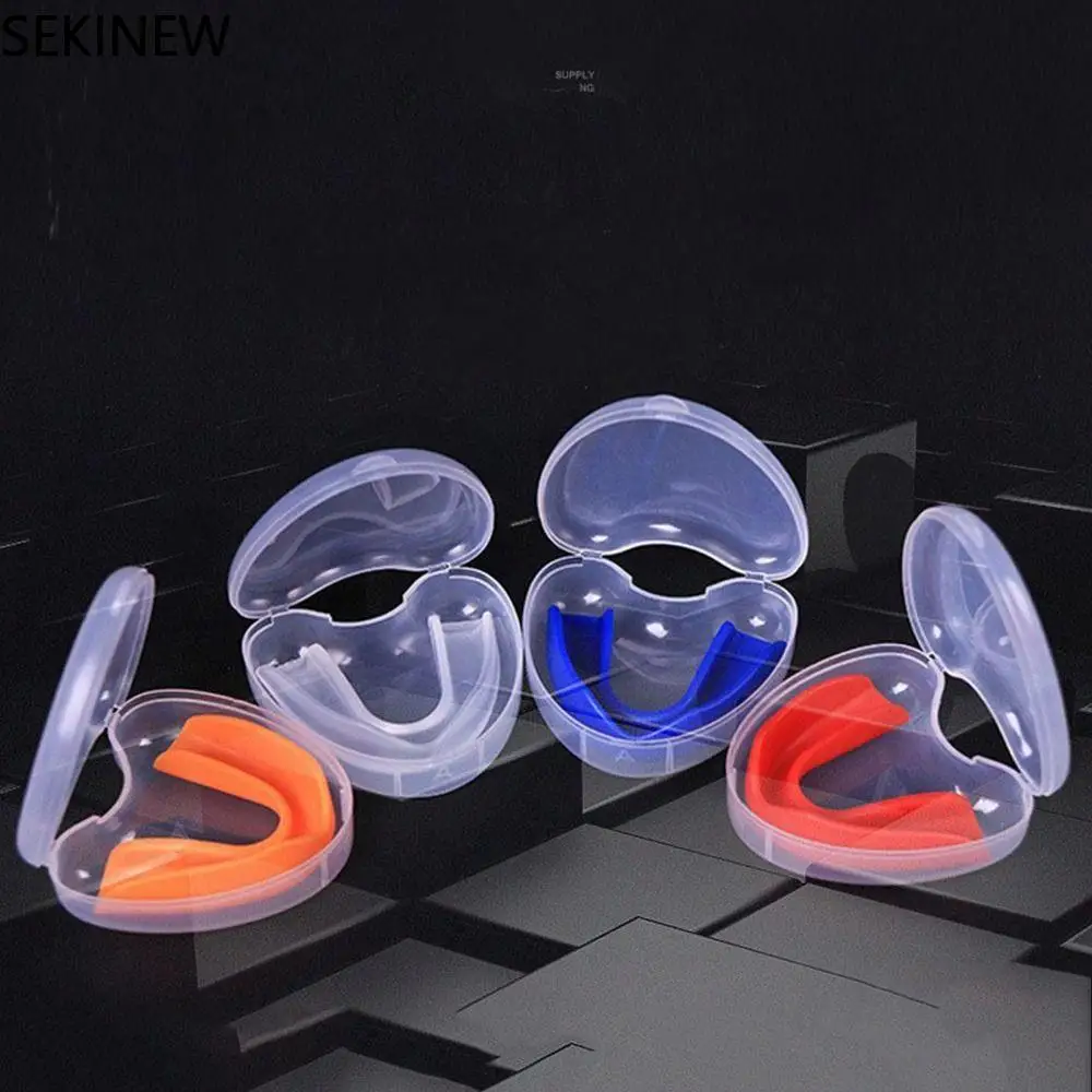 

Sport Mouth Guard Teeth Protector Adults Mouthguard Tooth Brace Protection Basketball Rugby Boxing Karate With Plastic Case Box