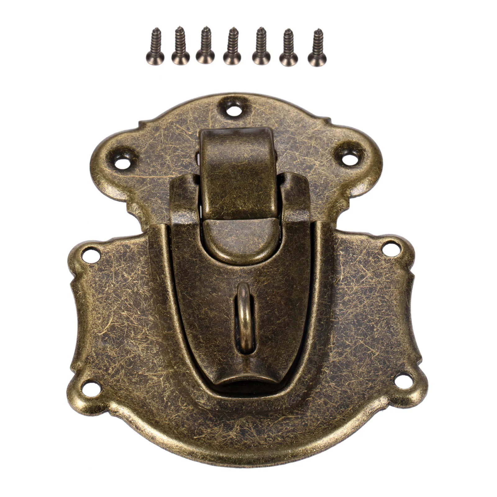 1Pc Zinc Alloy Toggle Hasp Latch Lock Jewelry Wooden Box Metal Suitcase Luggage Cabinet Padlock Buckles 92*118mm
