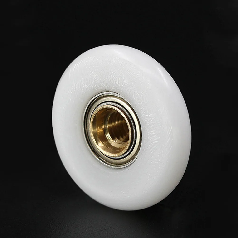 

Bathroom Room Shower Door Rollers Pulley Wheels Big Hanging Wheel Copper Roller Glass Door Nylon Replacement W/4Screws