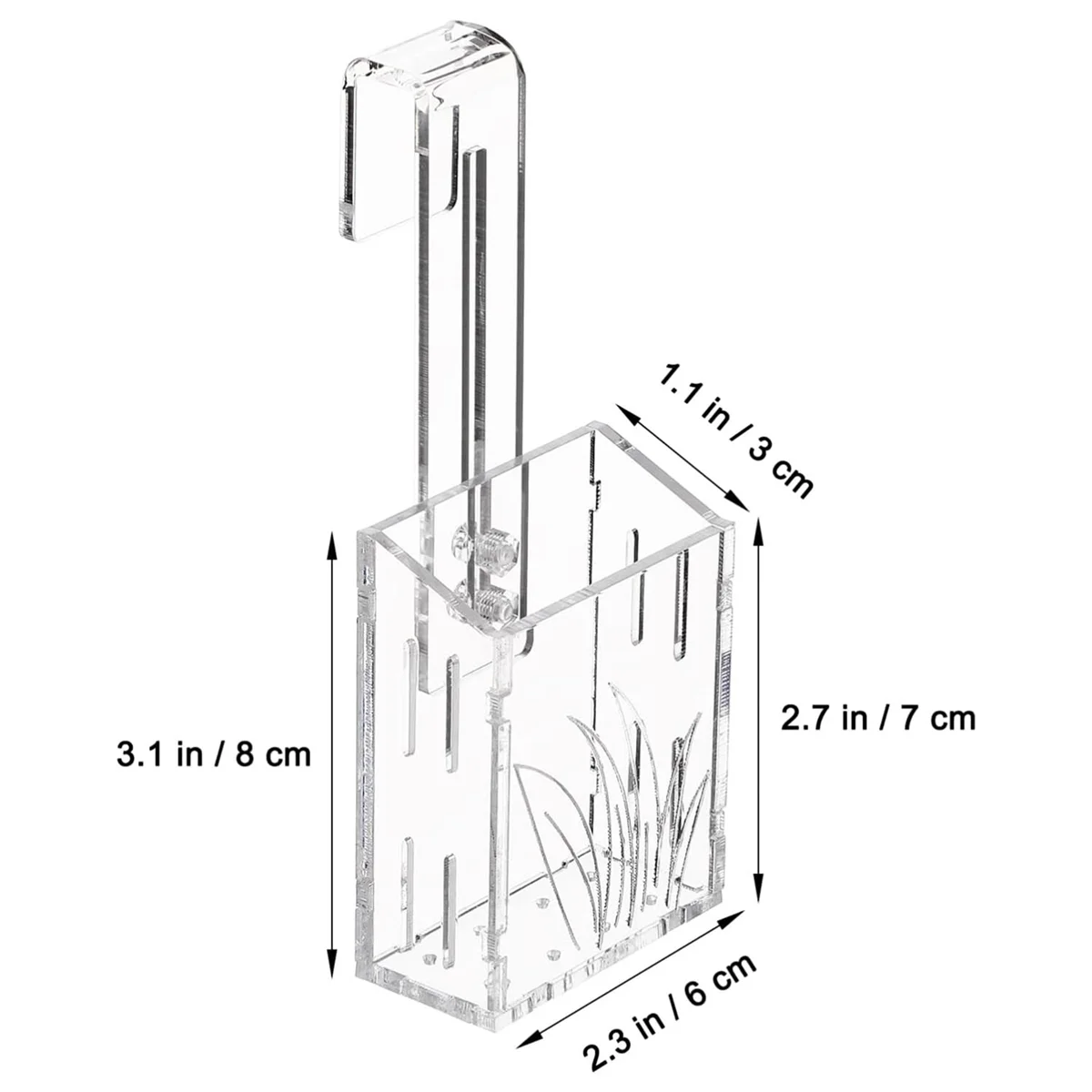 Aquarium Planter - Hanging Aquarium Plant Holder Acrylic Aquatic Plant Cups Fish Tank Plant Holder Aquarium Plant Pots A