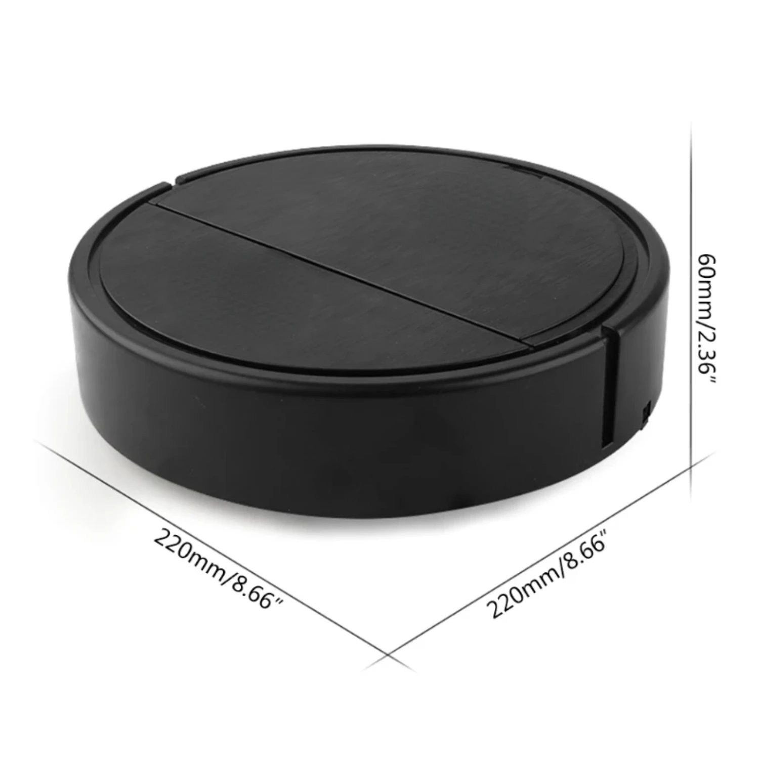 New Slim Black White Robot Vacuum Cleaner with Powerful Suction and Whisper-Quiet Operation, Perfect for Pet Hair, Carpets, and 