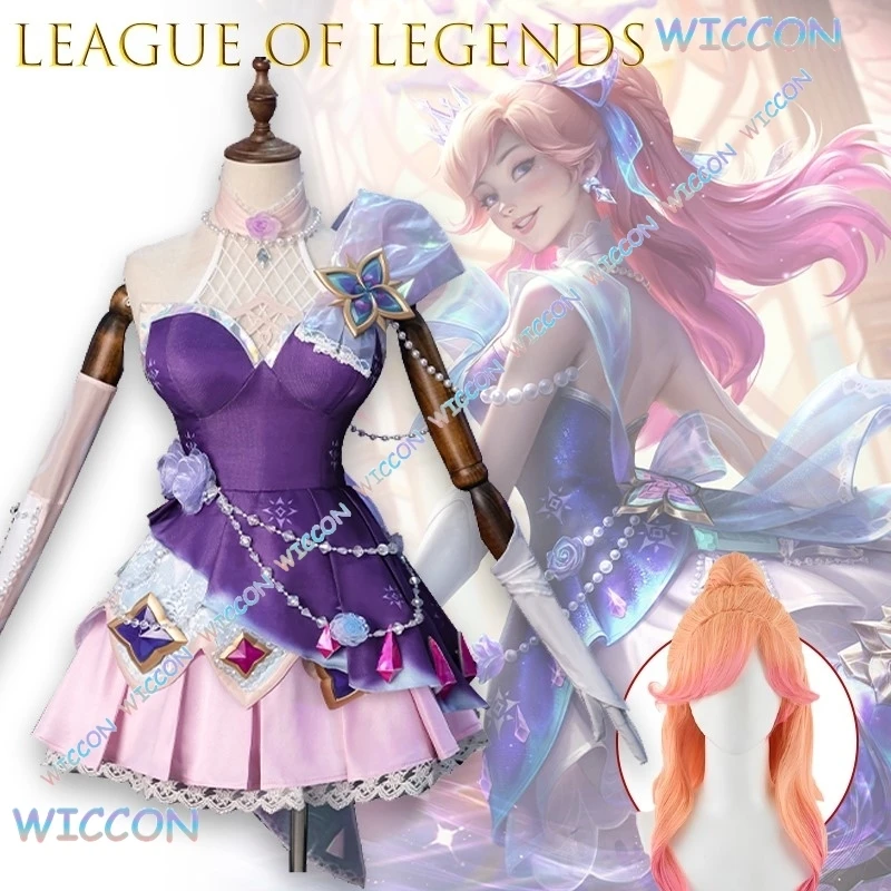 

Panda/League OfLe gends Cosplay Crystal Rose Lux Premium Edition Cosplay Dress Outfit Game Costume Halloween Cosplay