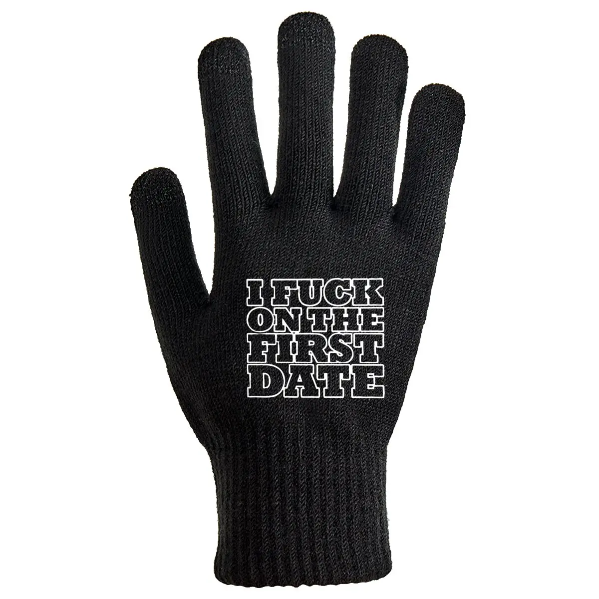 Противоскользящие термоперчатки First Date Rant Edgy с рисунком мантры для любителей зимних видов спорта