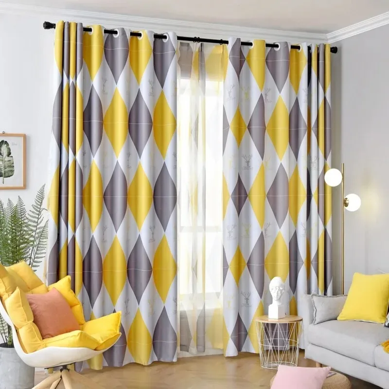 Simple Modern Curtains for Living Room Bedroom Study High Shading Blackout Tulle Drapes Custom Window Thermal Insulated Decor