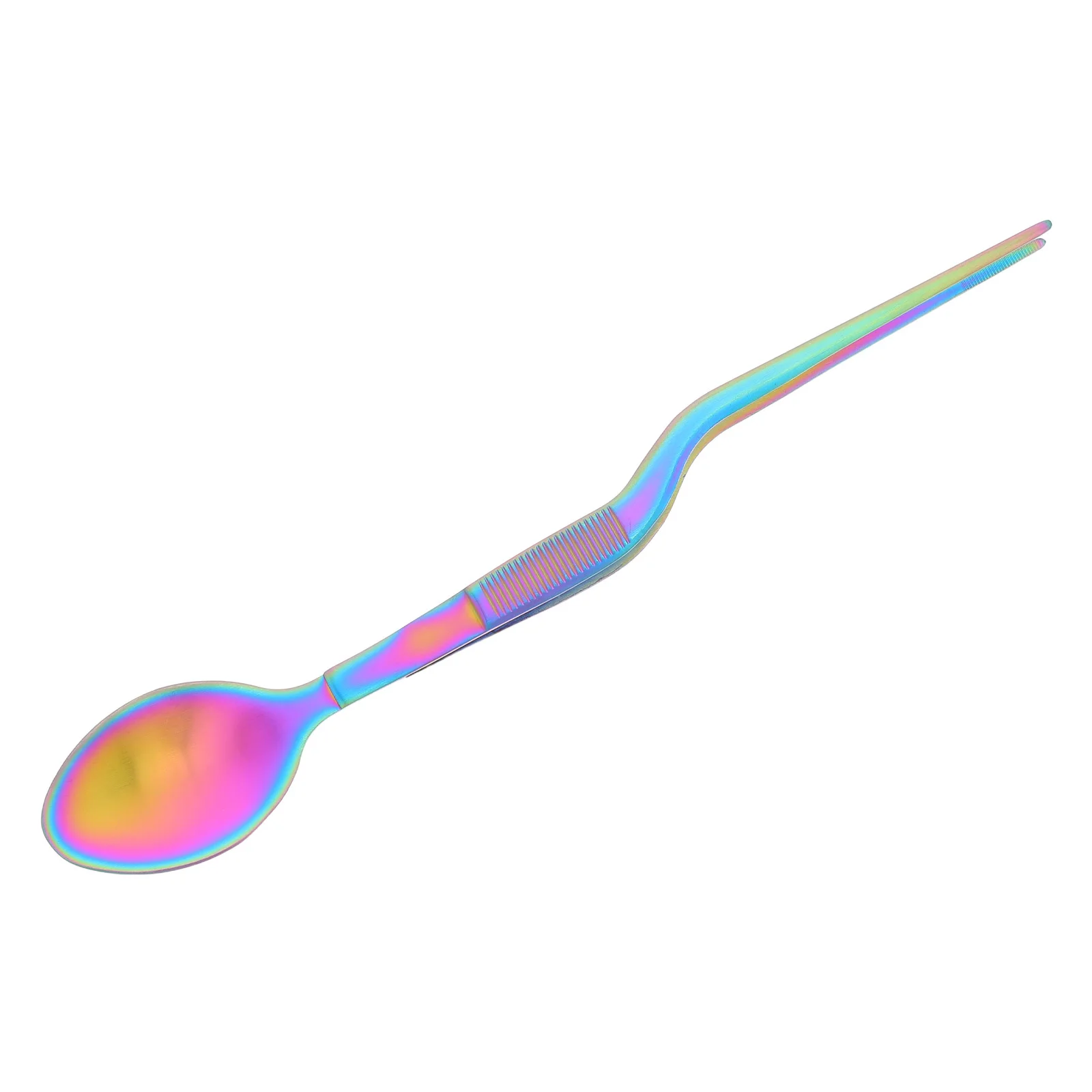 

Stainless Steel Tasting Spoon 2 in 1 Chef Spoon Tweezer Serving Tongs for Cooking Plating Buffet Banquet Barbecue Grilling