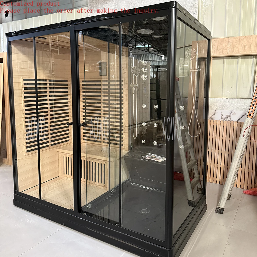 

Customization.Dry Steam Indoor Steam Infrared Sauna Outdoor Home Sauna Dry Spa Rooms Hammam Shower Steam Cabin Infrared Sauna Ou