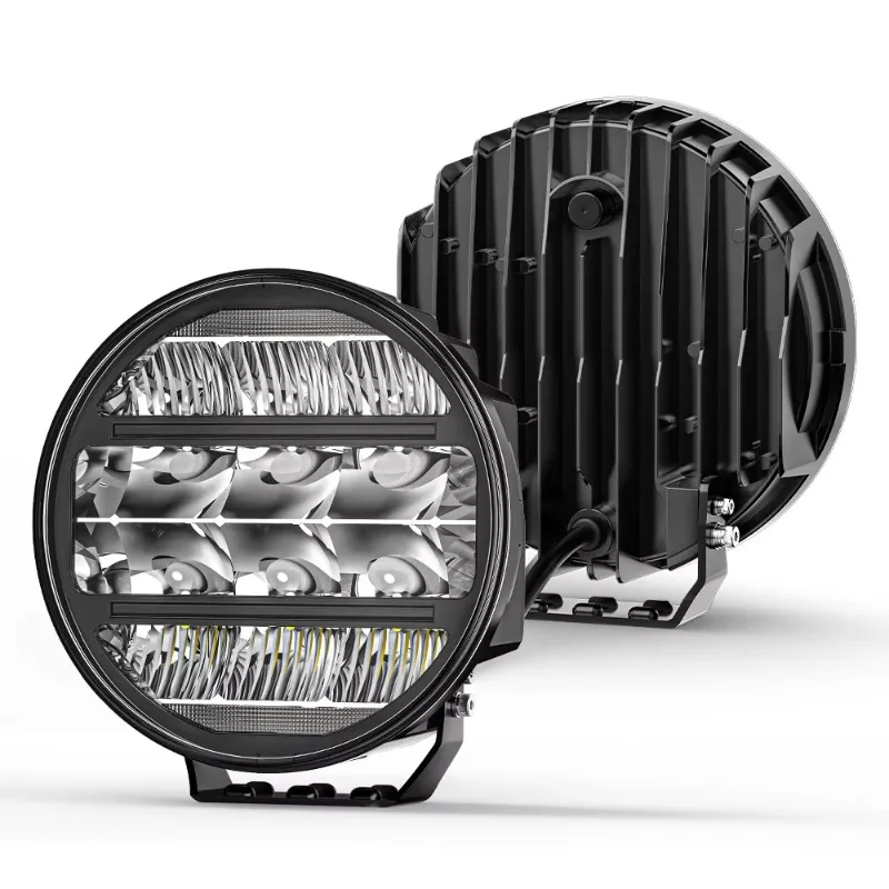Round car LED work light 7 inches high power 12V new off-road vehicle front bumper spotlight truck roof row driving headlight