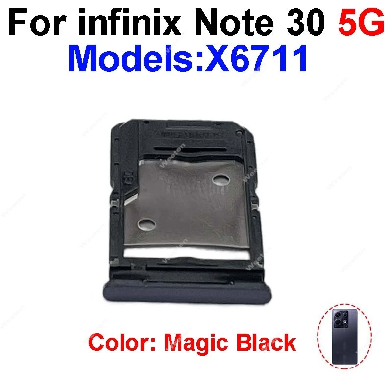 For Infinix Note 30 4G 5G X6833B X6716B X6711 Note 30 Pro X678B Note 30i X6716 Sim Card Tray Reader Holder Replacement Parts