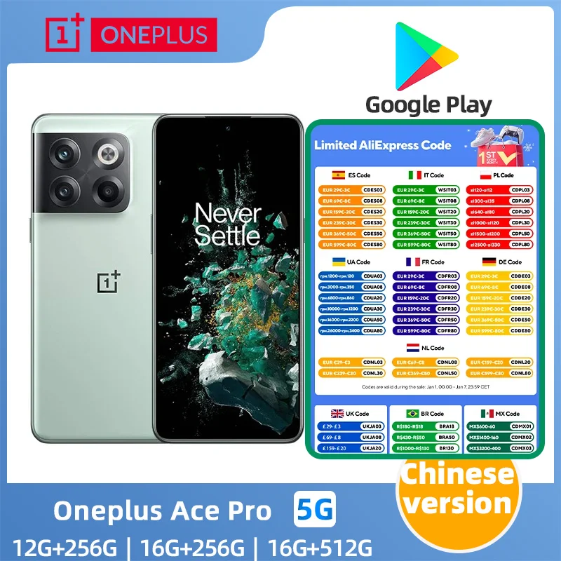 OnePlus Ace Pro 5G Global Rom SUPERVOOC Charge 4800mAh 6.7 AMOLED 50MP Camera Qualcomm Snapdragon 8+Gen1 used phone