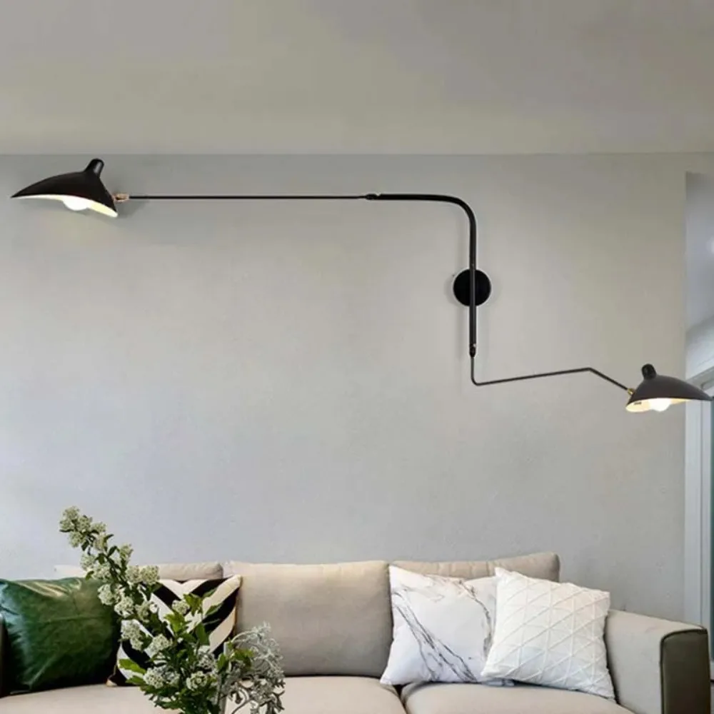 Industrial Vintage Wall Lamps French Designer Rotating Sconce Wall Lights for Home Art Decoration image 2