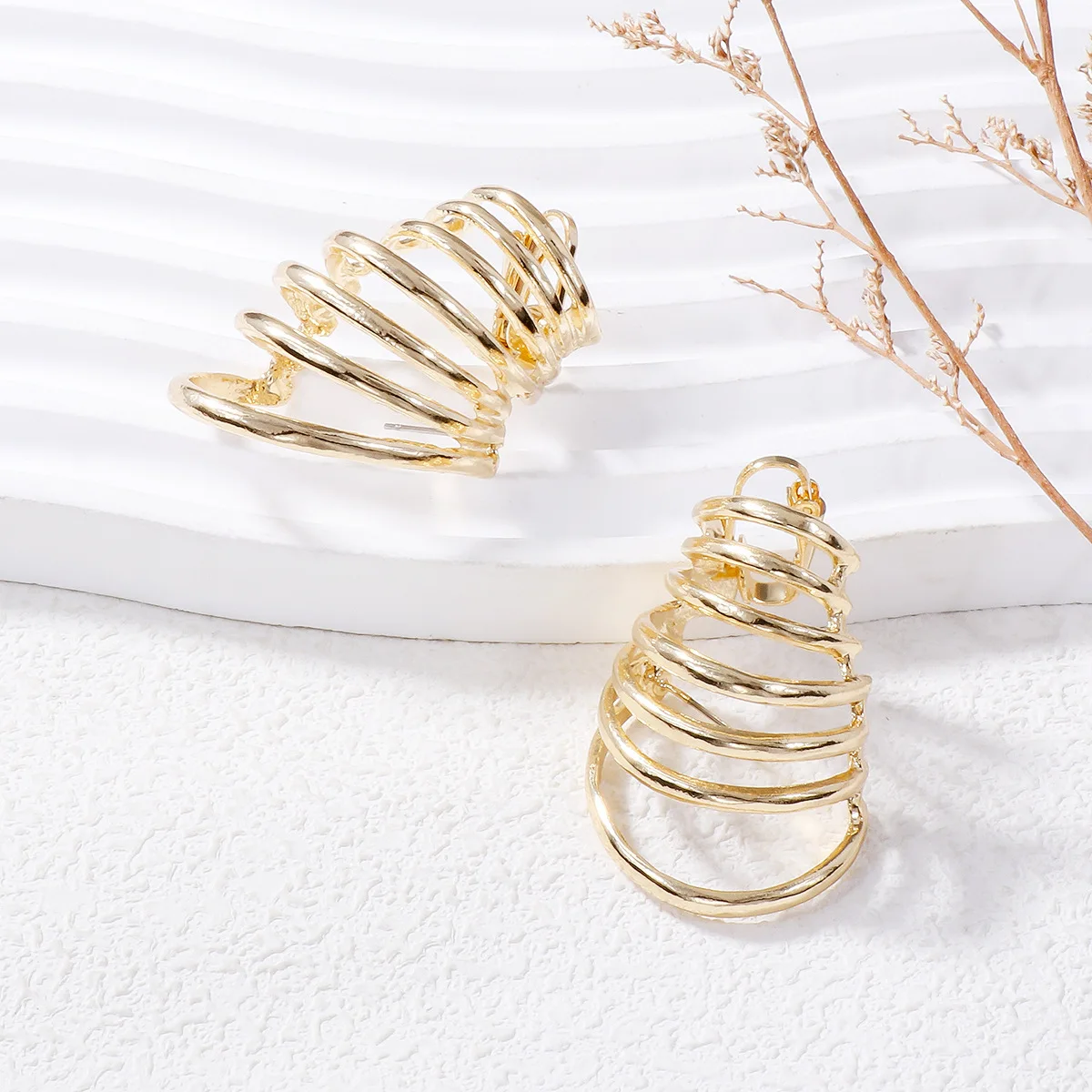 ZAA Vintage Ear Cuff Metal Irregular Earrings for Women High Quality Holiday Party Statement Jewelry Gifts