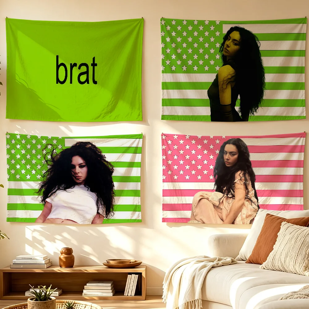 Popular Singer C-Charli X-XCX flag Room Decoration Wall Tapestry Hanging Aesthetic Bedrooms Advertising Banner