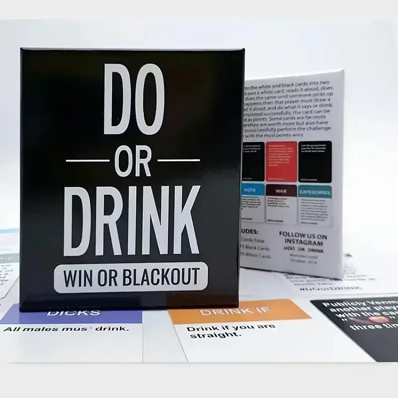 DO OR DRINK Drunk Card Adult Party Funny Board Game For Adult Birthday/ Drinks Strategy Party/ Camping Game Cards Halloween Prop