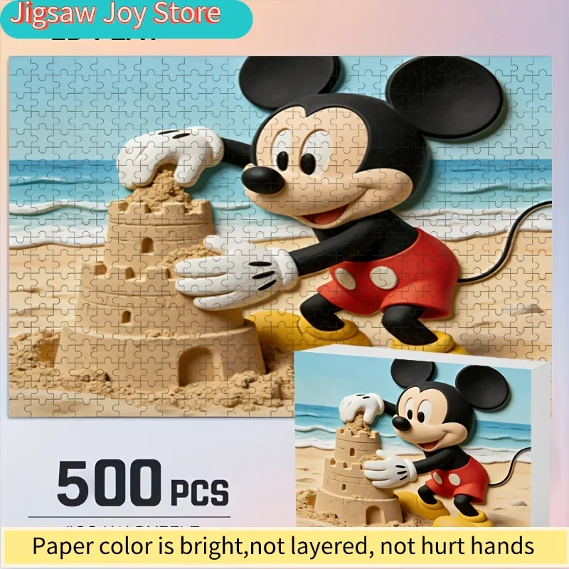 

2D плоская головоломка с Диснеем: Стич и Микки Маус, подходит для взрослых - сложная головоломка, официальный декор для стен в стиле Стича