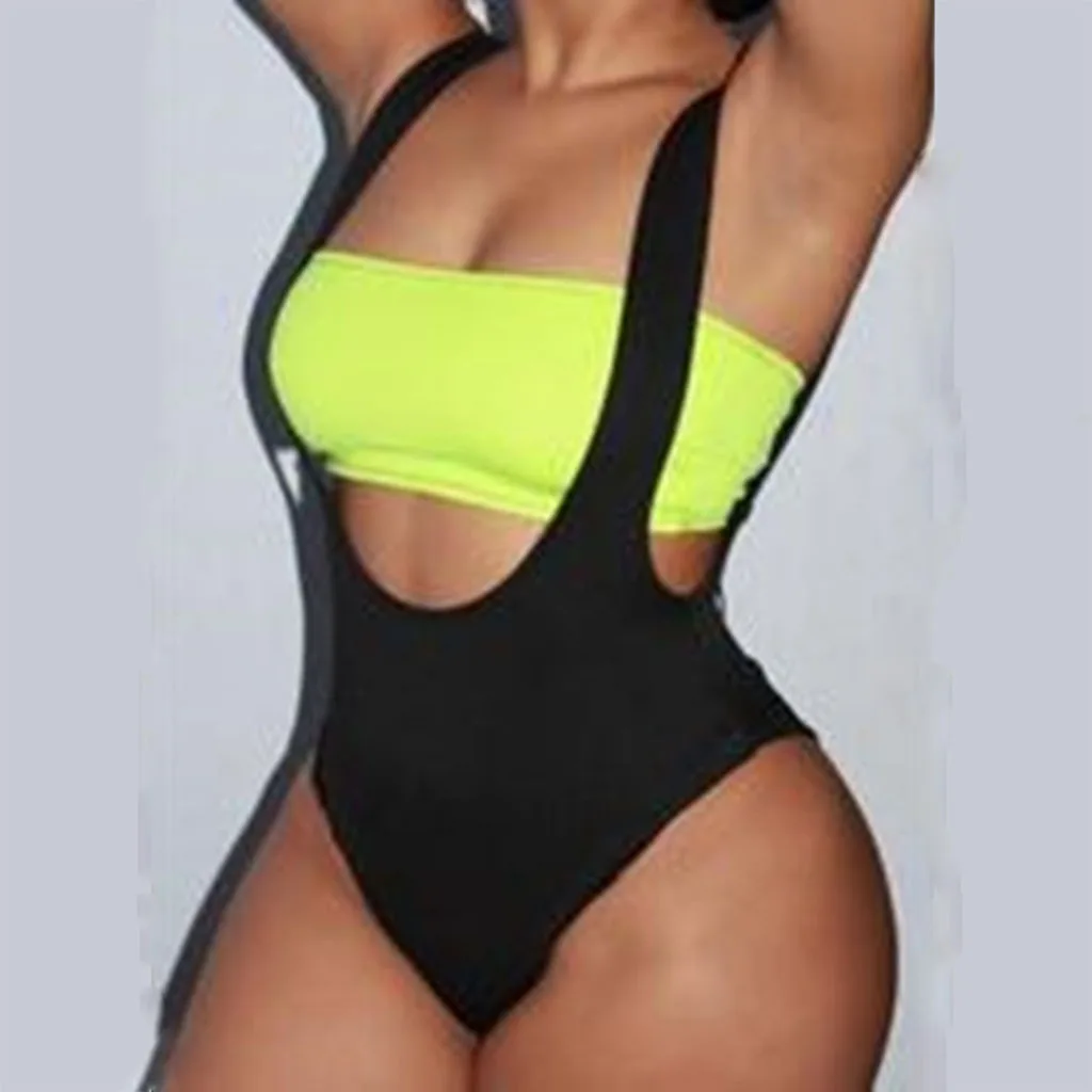 2025Beach vacation one-piece wrap, big V-neck, backless thong, a woman's sexy bathing suit exercise women's wear