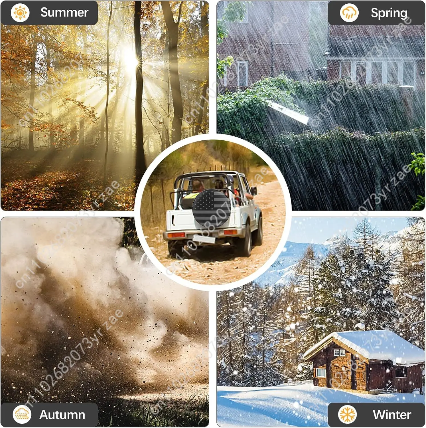 Bandeira americana dos eua vários modelos capa de pneu sobressalente prevenção de poeira de areia proteger vento chuva capa de pneu resistente durável capas de pneus