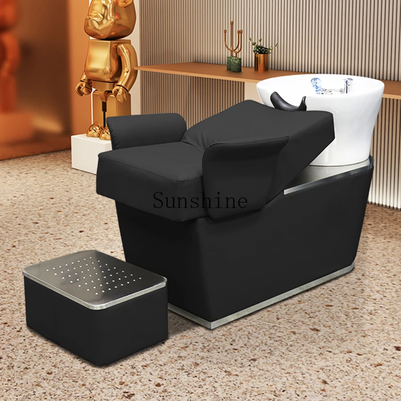 Barber shop flush bed hair salon special semi-lying factory direct sales simple  FT