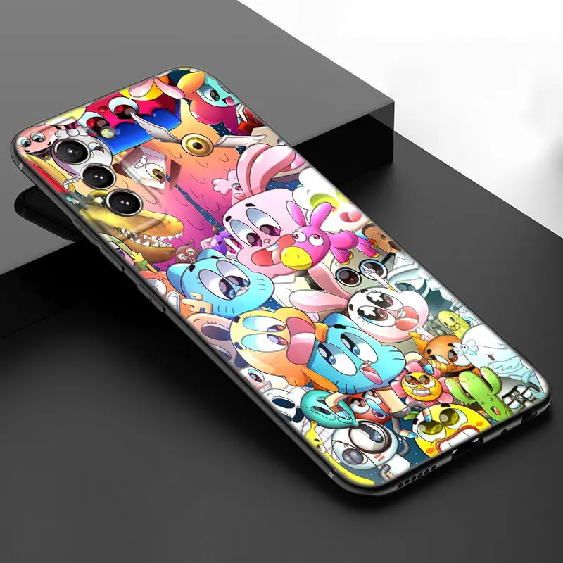 The Amazing World Gumball Phone Case For Samsung Galaxy S20 S21 S23 FE S22 Ultra S10E S10 Lite S8 S9 Plus S7 Edge Black Cover