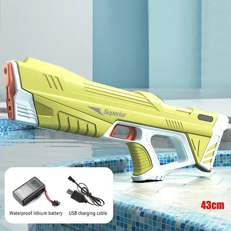 Electric Water Gun Toy Full Automatic Summer Induction Water Absorbing High-Tech Burst Water Gun Beach Outdoor Water Squirt Toys