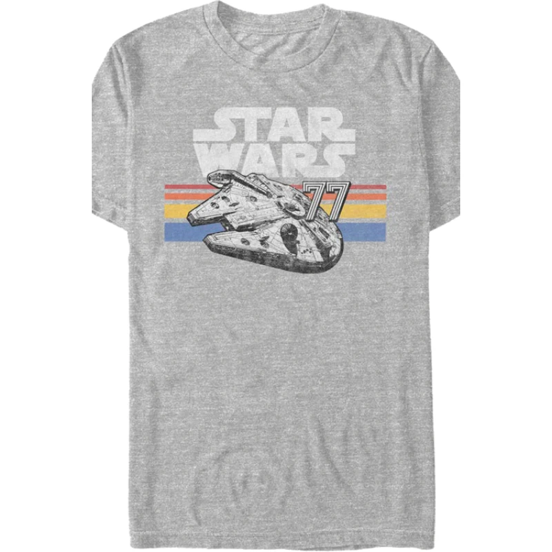 Camiseta de algodón de manga corta con estampado Retro de Star Wars Darth Vader Galaxy's Edge Vintage Star Wars hombres mujeres ropa de calle camisetas
