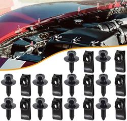 Car Body Bolts & U-nut Clips M8-1.25 Screw Engine Splash Shield Fender Liner Retainer Fastener Rivet For GM Ford Chevy Buick GMC