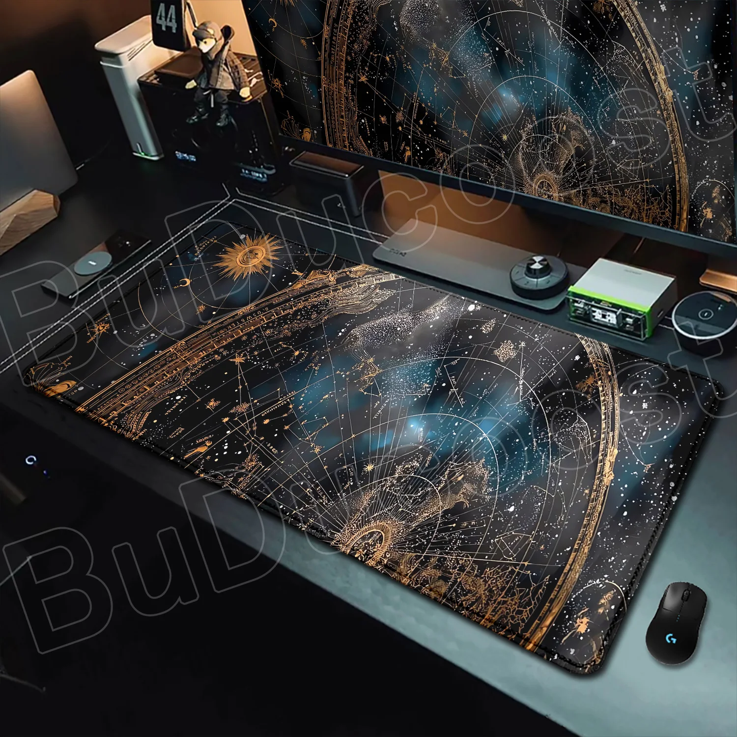 Cool Gold and Machinery Mandala Mouse Pad Gaming Accessories Office Gamer Keyboard Desk Mats Non-Slip Laptop Rubber XXL Mousepad