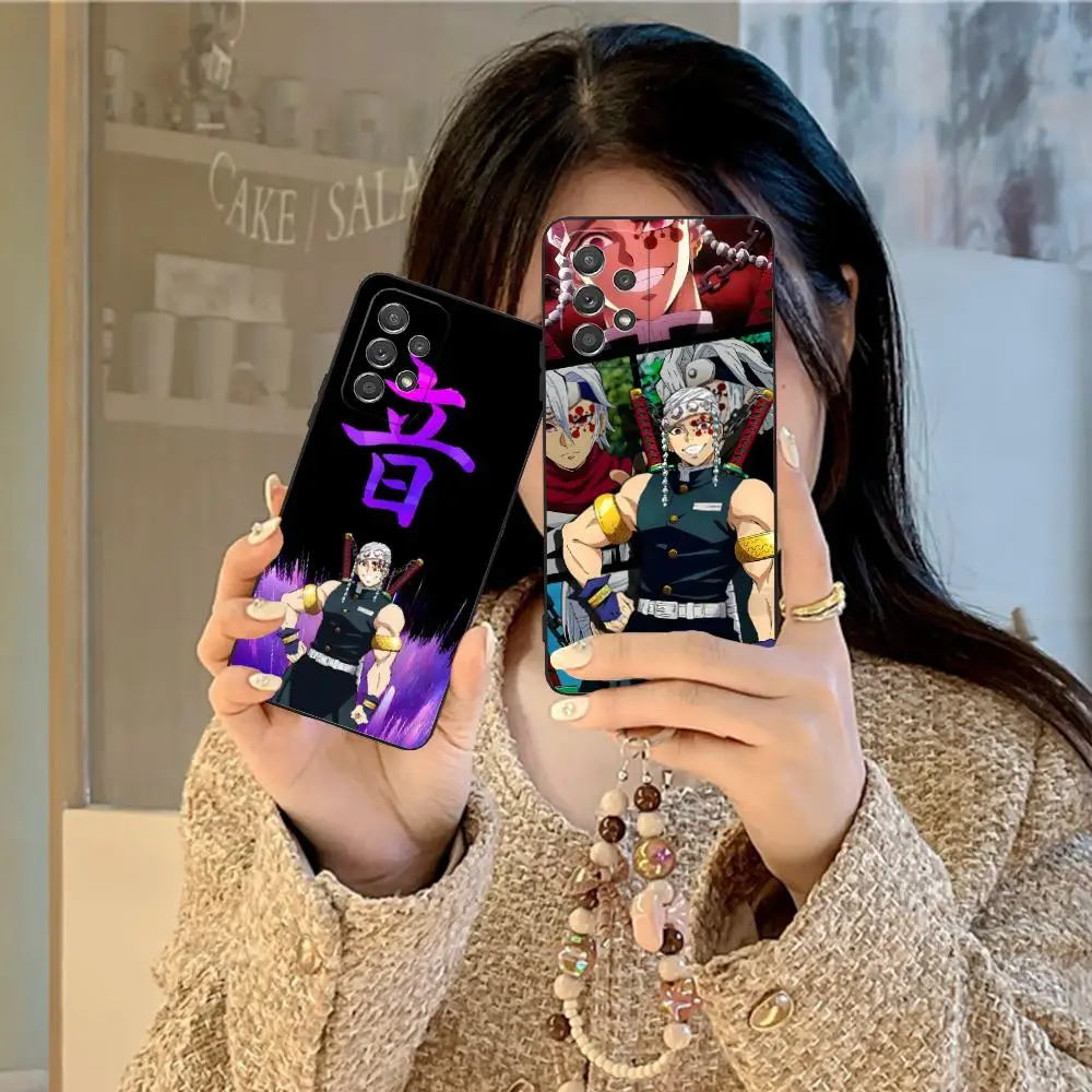 

Demon Slayer Tengen Uzui Phone Case for Samsung Galaxy M55 54 42 35 34 33 32 23 22 15 14 13 12 F55 5G Colour Printing Luxury