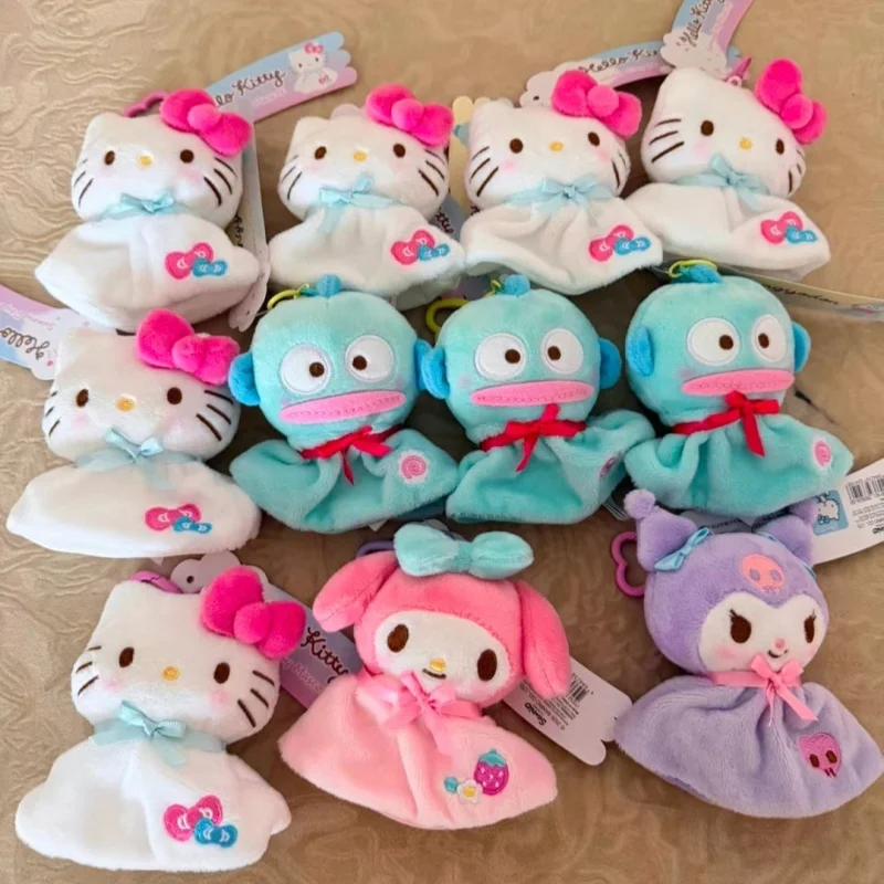 

Sanrio Plush Finger Puppet Keychain Soft Stuffed Bag Pendant For Bag Decoration Collection Hello Kitty My Melody Cinnamoroll
